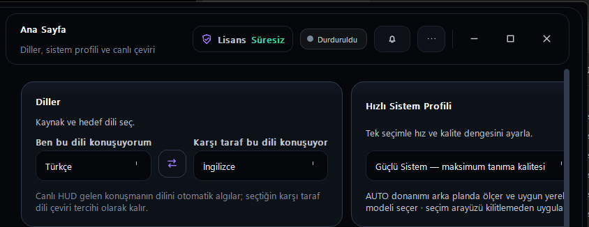 Leo Translate uygulama arayüzü